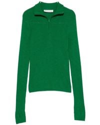 Frankie Shop - Sade Ribbed-Knit Half-Zip Sweater - Lyst