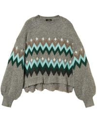 Twinset - Jacquard Jumper With Lace - Lyst