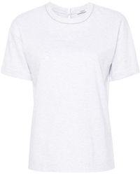 Peserico - Camiseta con detalle de cuentas - Lyst