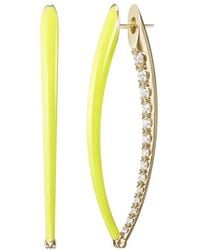 Melissa Kaye - Enamel Diamond Earrings - Lyst