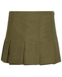 Prada - Minifalda Con Logo Triangular - Lyst