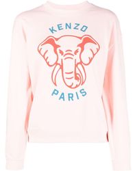 KENZO - Sweat en coton à logo imprimé - Lyst