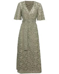 Pennyblack - Vestido De Encaje Floral Con Cinturón - Lyst