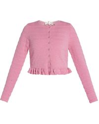 LoveShackFancy - Cardigan À Bords Volantés - Lyst