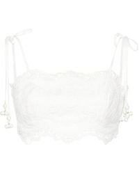 Zimmermann - Embroidered Cotton Bodice - Lyst