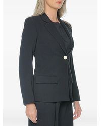 ARMANI EXCHANGE - Logo-Plaque Single-Breasted Blazer - Lyst