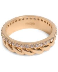 Maje - Crystal-Embellished Twisted-Band Ring - Lyst