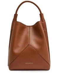 Victoria Beckham - Leather Panelled Bucket Bag - Lyst