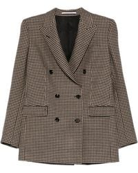Tagliatore - Doppelreihiger Jasmine Blazer mit Hahnentrittmuster - Lyst