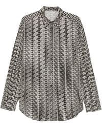 Balmain - Chemise À Motif Monogrammé - Lyst
