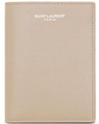 Saint Laurent - Pebbled-leather Bi-fold Wallet - Lyst