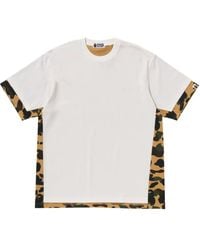 A Bathing Ape - T-Shirt Mit Camouflage-Einsätzen - Lyst