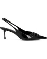 Elisabetta Franchi - Patent-Leather Slingback Shoes - Lyst