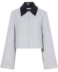 Proenza Schouler - Bridget Leather-Collar Cropped Jacket - Lyst