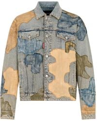 DSquared² - Sand Camo Oversized Jean Jacket - Lyst