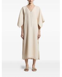 Peserico - Aurea V-Neck Midi Dress - Lyst