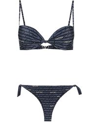 Emporio Armani - Logo-print Bikini Set - Lyst