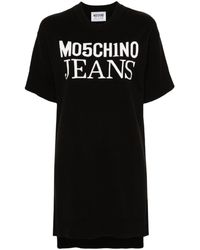 Moschino Jeans - Jacquard-logo Knitted Mini Dress - Lyst