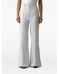 Trussardi - High-Waisted Flared Trousers - Lyst