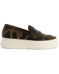 Giuseppe Zanotti - Gz Mike Sign Leather Slip-on Sneakers - Lyst