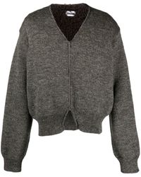 Magliano - V-neck Zip-up Wool Cardigan - Lyst