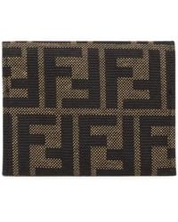 Fendi - Ff Jacquard Card Case - Lyst