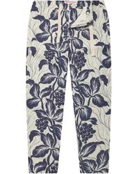 Orlebar Brown - Alex Floral-Print Linen Trousers - Lyst