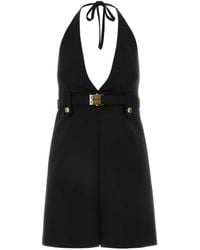 Miu Miu - Robe Courte À Taille Ceinturée - Lyst
