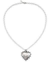 POISONED HEARTS - Heart Pendant Chain Necklace - Lyst