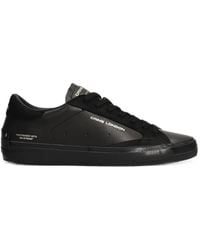 Crime London - Distressed 2.0 Logo-Print Panelled Sneakers - Lyst