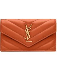Saint Laurent - Chevron Logo Wallet - Lyst