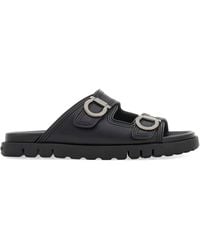 Ferragamo - Gancini Leather Sandals - Lyst
