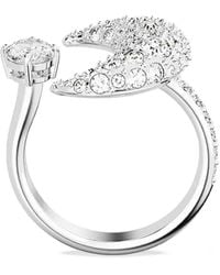 Swarovski - Offener Luna Sichelmond-Ring mit Kristall - Lyst