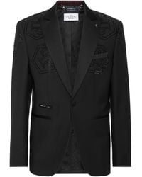 Philipp Plein - Rhinestone-Embellished Blazer - Lyst
