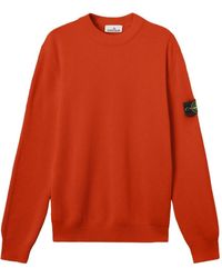Stone Island - Pull Côtelé En Coton À Patch Logo - Lyst