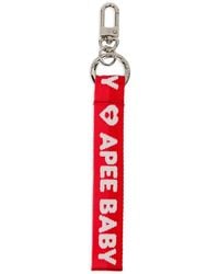 AAPE BY A BATHING AP - Logo-Embroidered Strap Keyring - Lyst