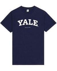 Sporty & Rich - Yale-Logo T-Shirt - Lyst