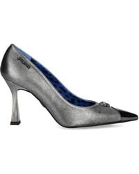 New Rock - Escarpins Métallisés À Détail Tête De Mort 90 Mm - Lyst