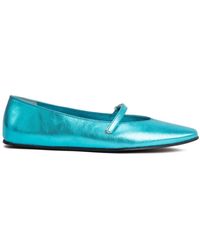 BY FAR - Molly Leather Ballerina Shoes - Lyst