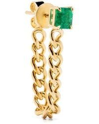 Anita Ko - 18Kt Cuban Link Emerald Stud Earring - Lyst