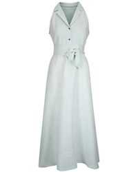 Kiton - Belted Sleeveless Maxi Dress - Lyst