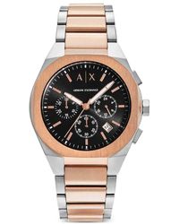 ARMANI EXCHANGE - Three-Hand Two-Tone 34 Mm Watch - Lyst