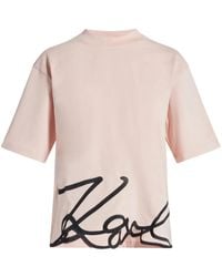 Karl Lagerfeld - Elegantes T-Shirt Für Frauen Mit Rosenduft - Lyst