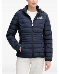 EA7 - Plumífero Con Capucha - Lyst