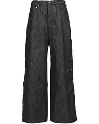 Rivet & Hide - Super Baggy Jeans Met Drukknoop Aan De Zijkant - Lyst