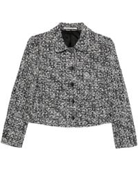Tagliatore - Idelle Cropped Tweed Jacket - Lyst