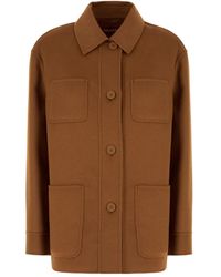 Max Mara - Button-Fastening Patch-Pocket Jacket - Lyst