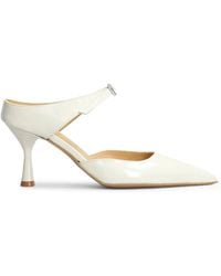 Fratelli Russo - Crystal-Buckle Pointed-Toe Pumps - Lyst