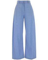 GIUSEPPE DI MORABITO - Poplin Wide-Leg Trousers - Lyst