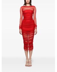 Atu Body Couture - Fishnet-Design Midi Dress - Lyst